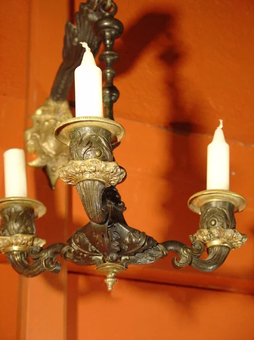 19世纪的青铜烛台