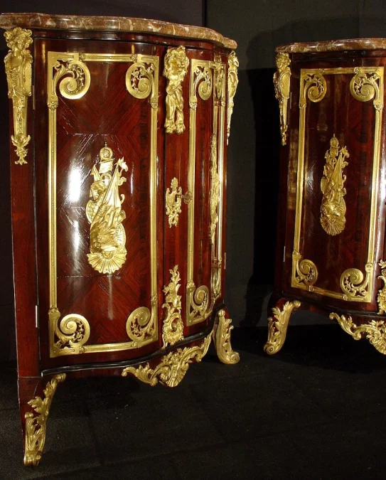 Pair of French Regence Cabinet Corners