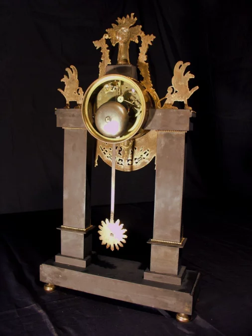 French Directoire skeleton clock
