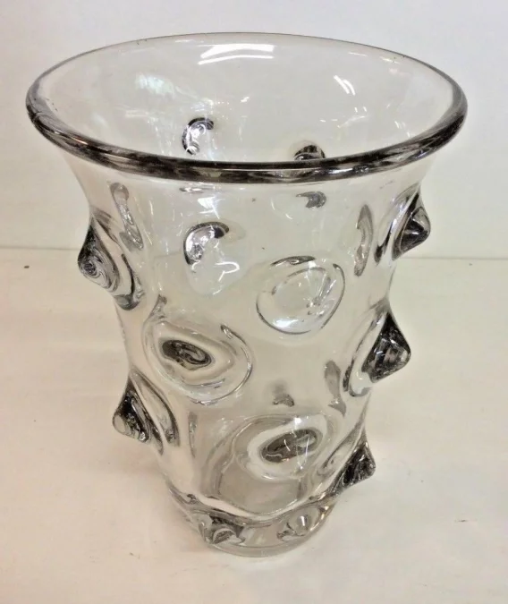 Vase en verre a pic année 60s70s