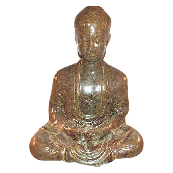 statue d'art d'Asie elle représente un Bouddha assis en train de méditer année 1970  1980
