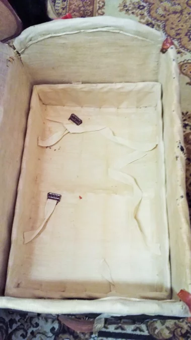 Malle de voyage en cuir vers 1900