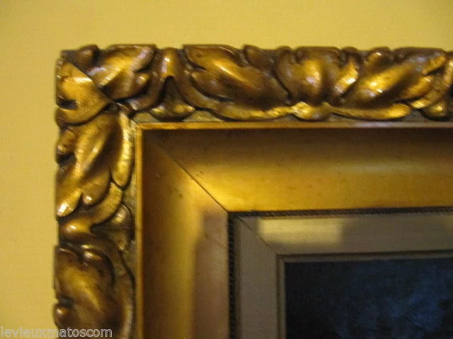 huile sur toile encadré portrait de femme noble de la fin du XIXème siècle