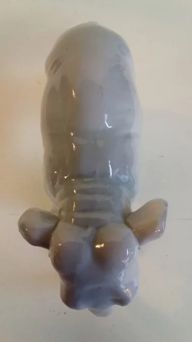 Eléphant en porcelaine style Copenhague début 20ème