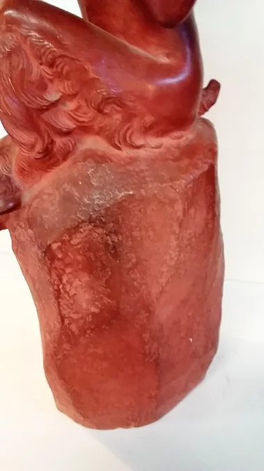 Faune à la flûte de pan par Jean Marie CAMUS (1877-1955) en terre cuite