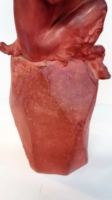 Faune à la flûte de pan par Jean Marie CAMUS (1877-1955) en terre cuite