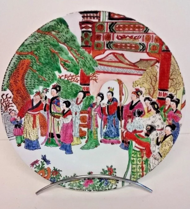 Assiette en porcelaine Chinoise Macau fin 19ème