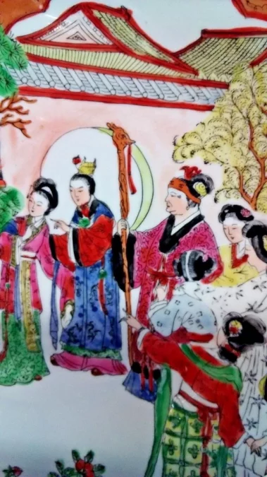 Assiette en porcelaine Chinoise Macau fin 19ème