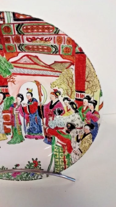Assiette en porcelaine Chinoise Macau fin 19ème