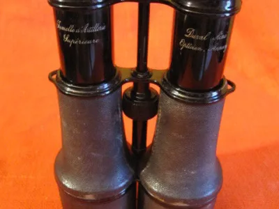 Jumelle militaire d'artillerie supérieur avec ça boite  fabrication par Duval Ainé a Annecy