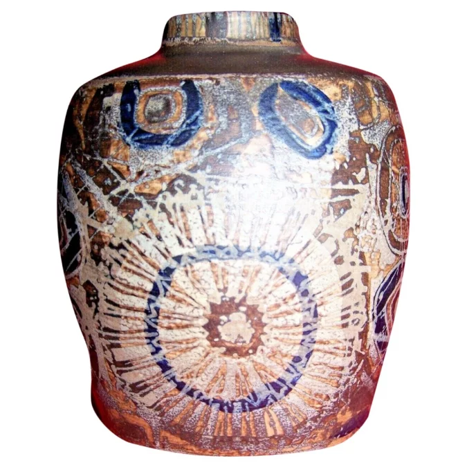 Vase art déco en grès de Royal Copenhague