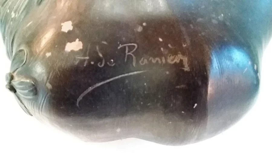 Grand Vase Terre Cuite Art Nouveau Aristide De Ranieri