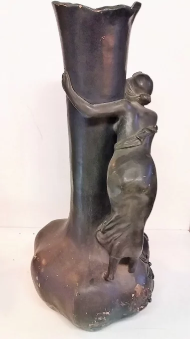 Grand Vase Terre Cuite Art Nouveau Aristide De Ranieri