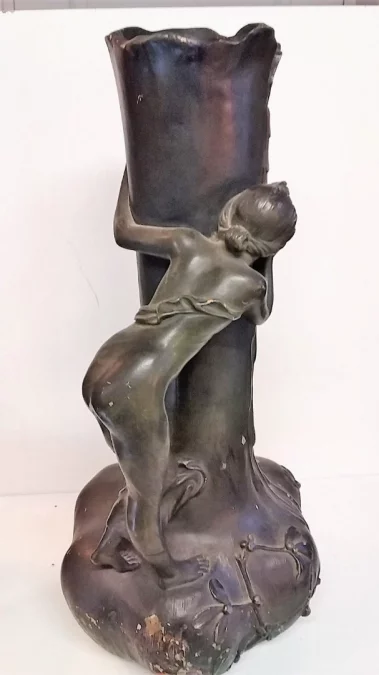 Grand Vase Terre Cuite Art Nouveau Aristide De Ranieri