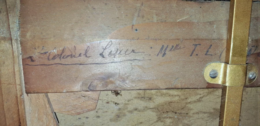 Tableau huile sur toile portrait de la vicomtesse de Clerval