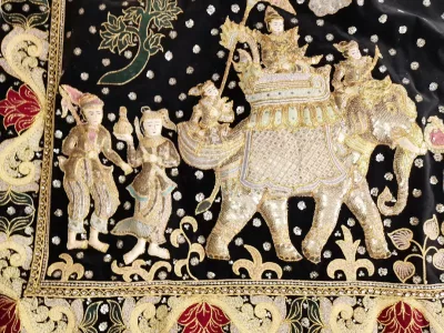 BURMESISCHER "KALAGA" TAPESTY