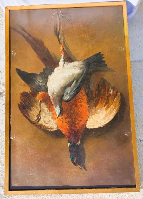 COPPIA DI NATURA MORTA DI FAGIANI