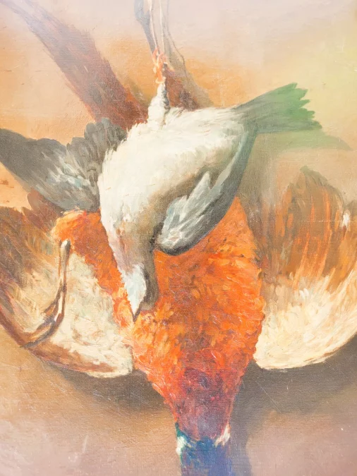 COPPIA DI NATURA MORTA DI FAGIANI