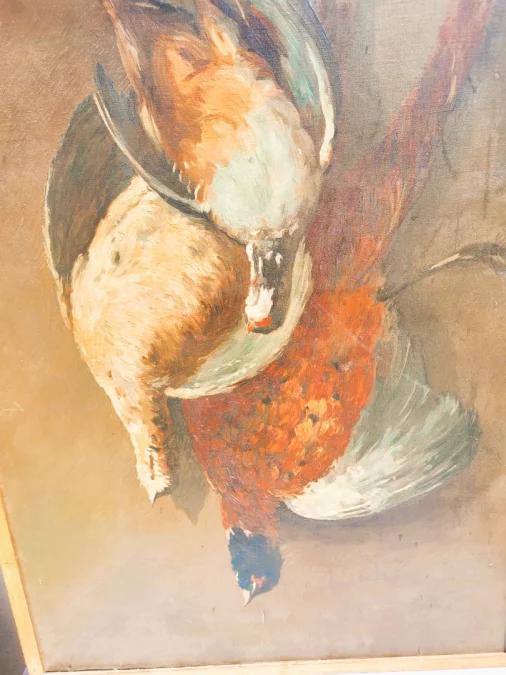 COPPIA DI NATURA MORTA DI FAGIANI