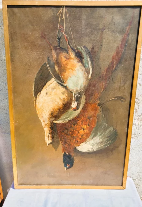 COPPIA DI NATURA MORTA DI FAGIANI