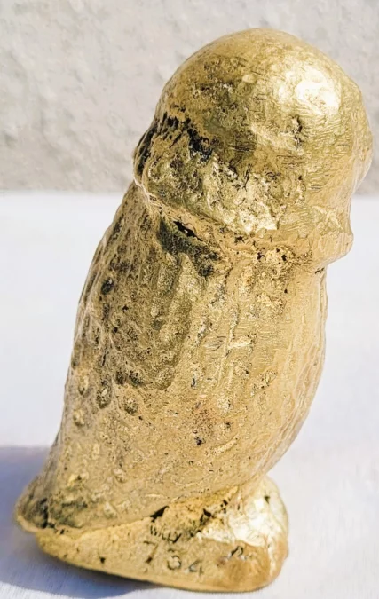 BRONZE EULE signiert WILLY