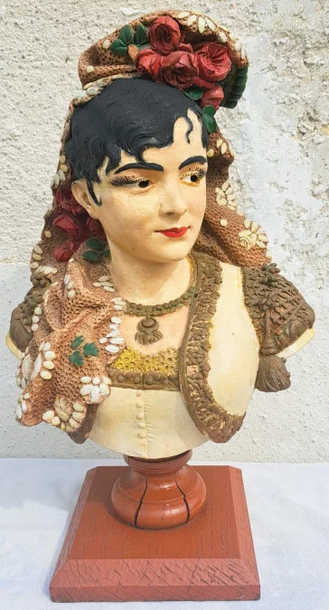 Steingutbüste von Adolphe MAUBACH