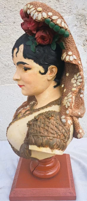 Steingutbüste von Adolphe MAUBACH