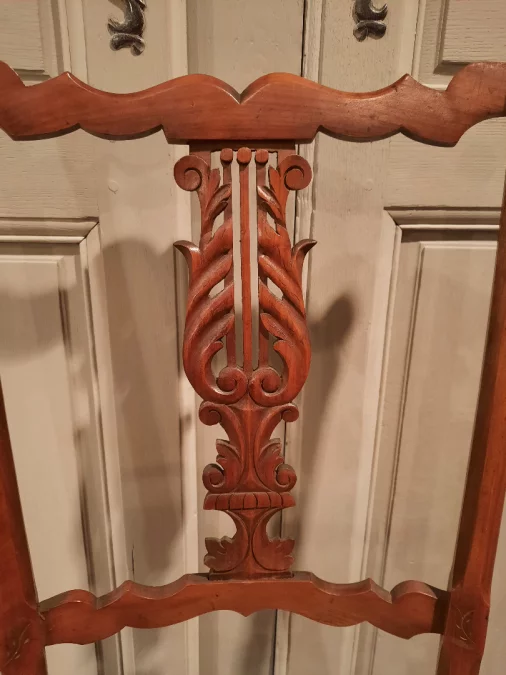 Paire de chaises basses à langer en merisier d’époque XIXème siècle.