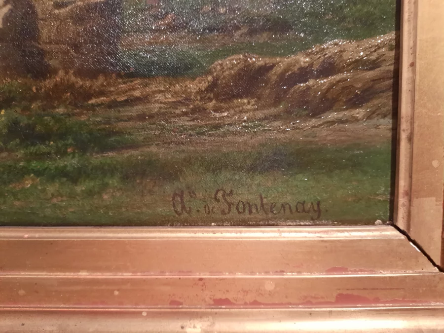 LANDSCHAP ondertekend DALIGE DE FONTENAY