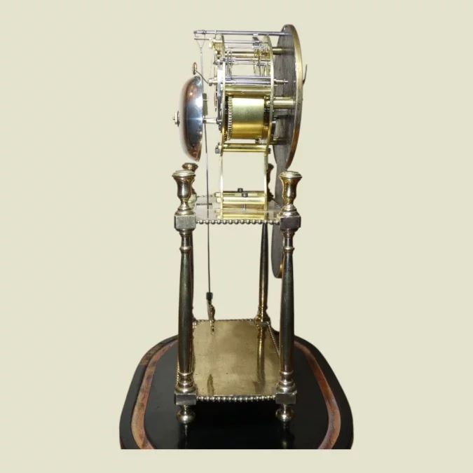 Pendule portique semi-squelette par jean louis Bouchet - fin 18ème début 19ème