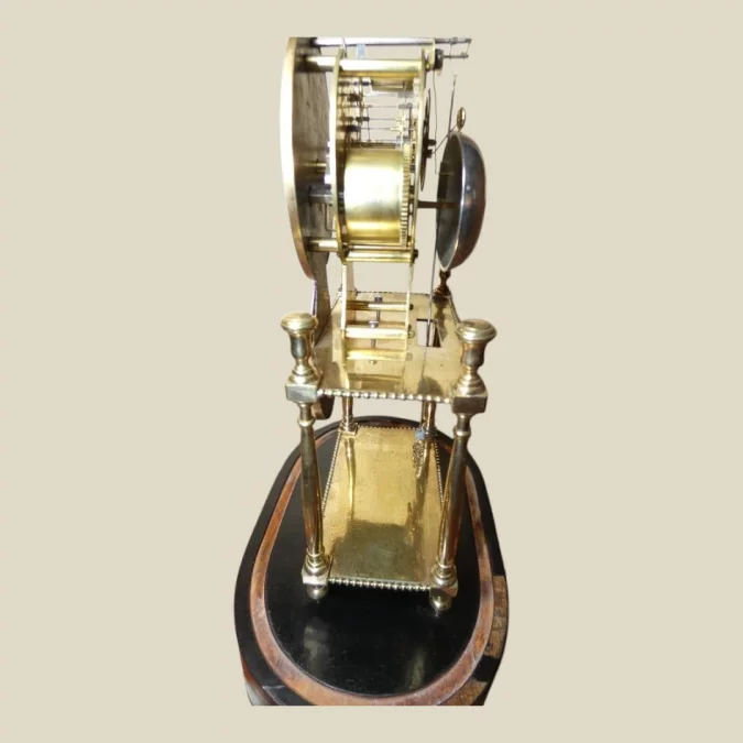 Pendule portique semi-squelette par jean louis Bouchet - fin 18ème début 19ème