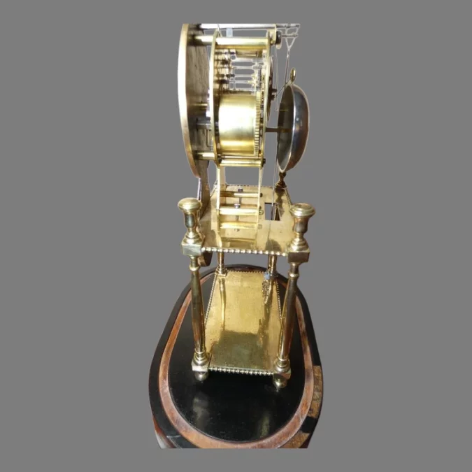 Pendule portique semi-squelette par jean louis Bouchet - fin 18ème début 19ème