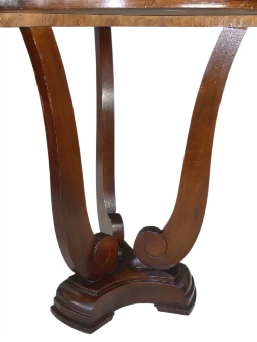 Guéridon , table basse , Art Déco en noyer vernis au tampon 1930/40