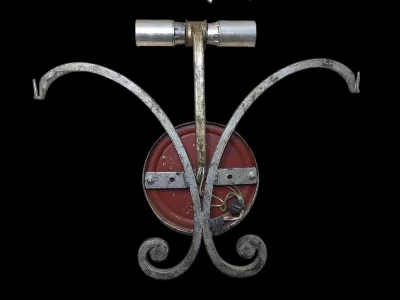 PAAR SCHMIEDEEISEN-WANDLEUCHTEN