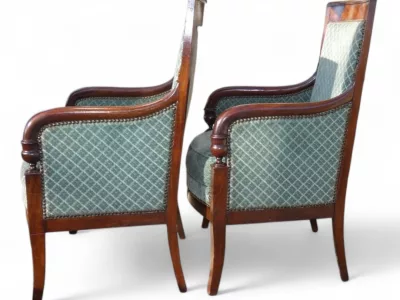 PAREJA DE SILLONES DE LA ÉPOCA DE LA RESTAURACIÓN FRANCESA