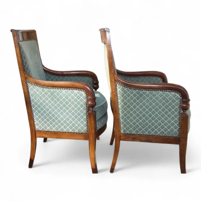 PAREJA DE SILLONES DE LA ÉPOCA DE LA RESTAURACIÓN FRANCESA