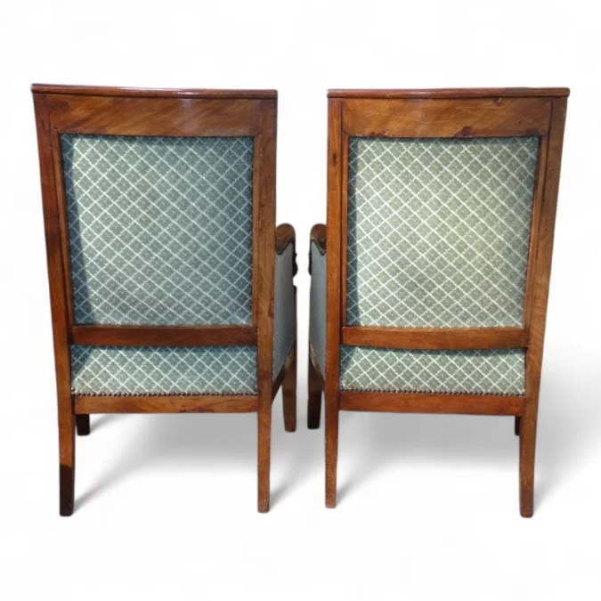 PAREJA DE SILLONES DE LA ÉPOCA DE LA RESTAURACIÓN FRANCESA