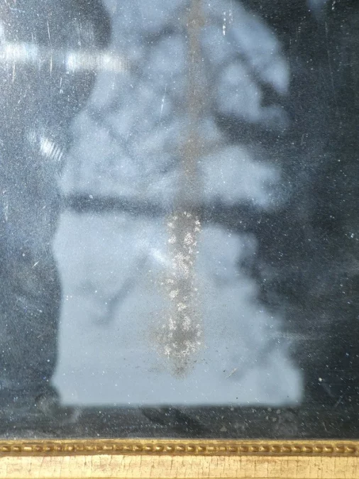 Miroir Louis XVI 18 ème en bois sculpté et doré