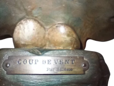 Terre cuite " coup de vent" lugli SALESIO(1869-1936) Capri ITALIE