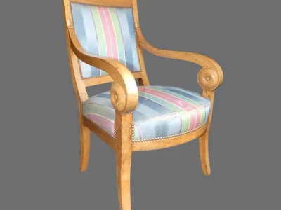 Fauteuil de bureau EMPIRE acajou blond