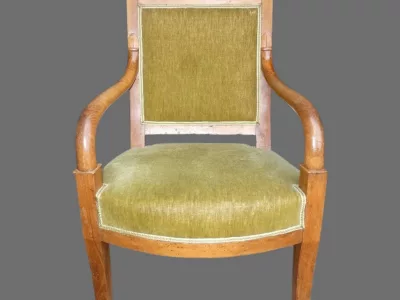 Fauteuil de bureau EMPIRE en noyer vers 1800