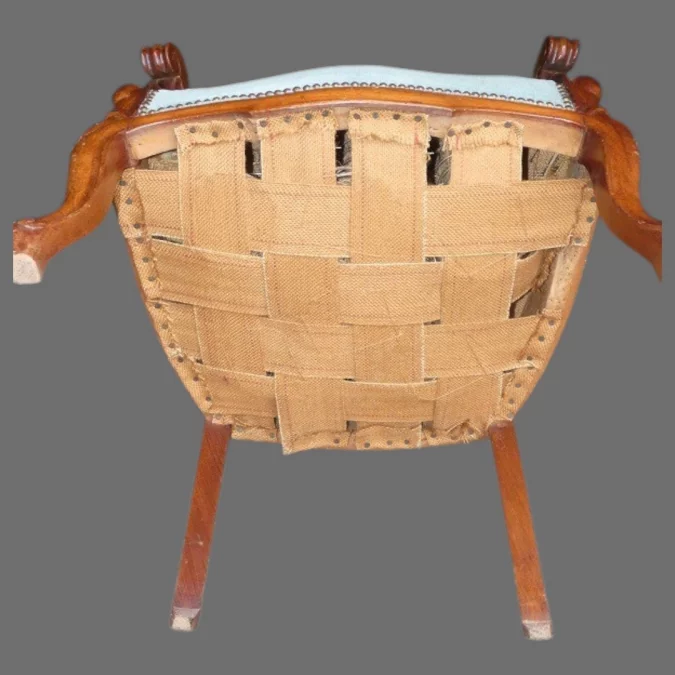 Fauteuil de bureau Louis Philippe en acajou vers 1830