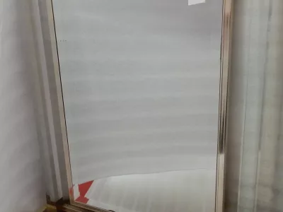 1970 ‘Mirror Signed Pierre Vandel Lucite and Golden Metal 65 x 77 cm