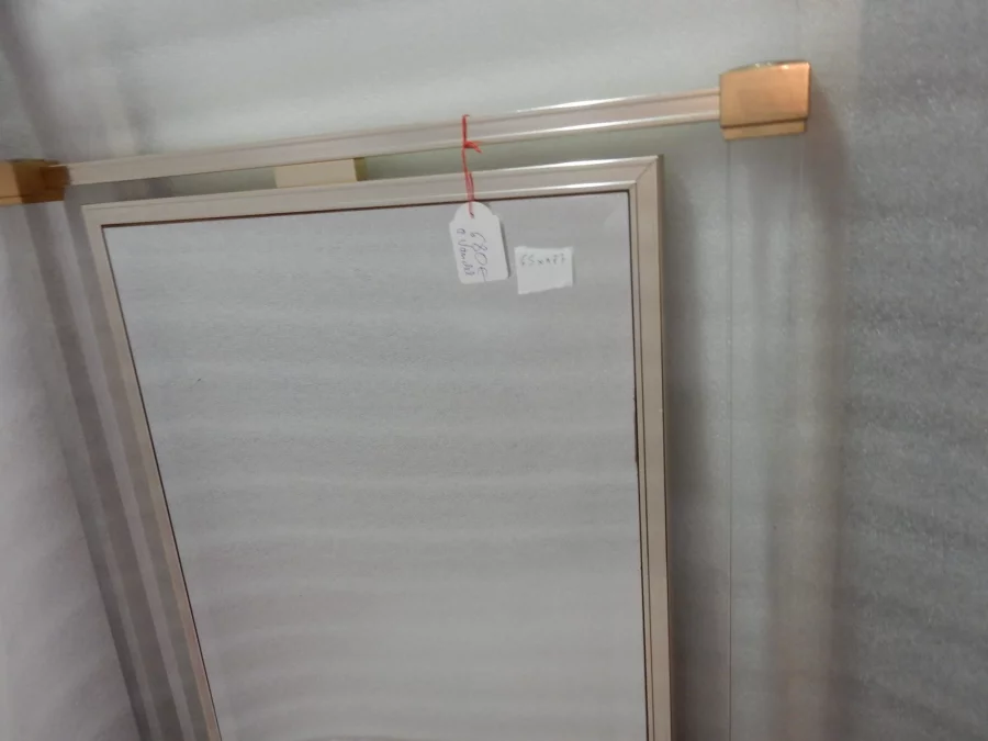 1970 ‘Mirror Signed Pierre Vandel Lucite and Golden Metal 65 x 77 cm