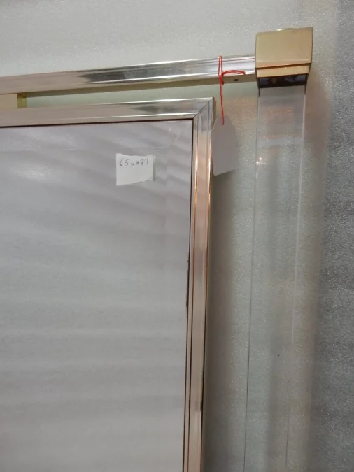 1970 ‘Mirror Signed Pierre Vandel Lucite and Golden Metal 65 x 77 cm