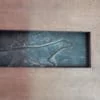 1900 ‘ Pair Of Bas Reliefs In Bronze On Walnut, Hunting Dogs In Arrest