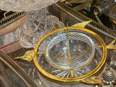 1970 ′ Necessary A Caviar Gilt Bronze And Crystal With Sturgeon Pattern