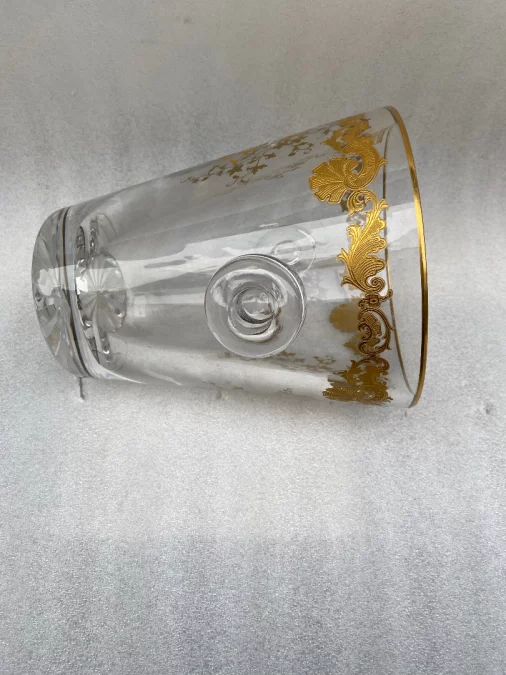 1970′ Crystal Champagne Bucket Signed St Louis Golden Decors Trianon Model