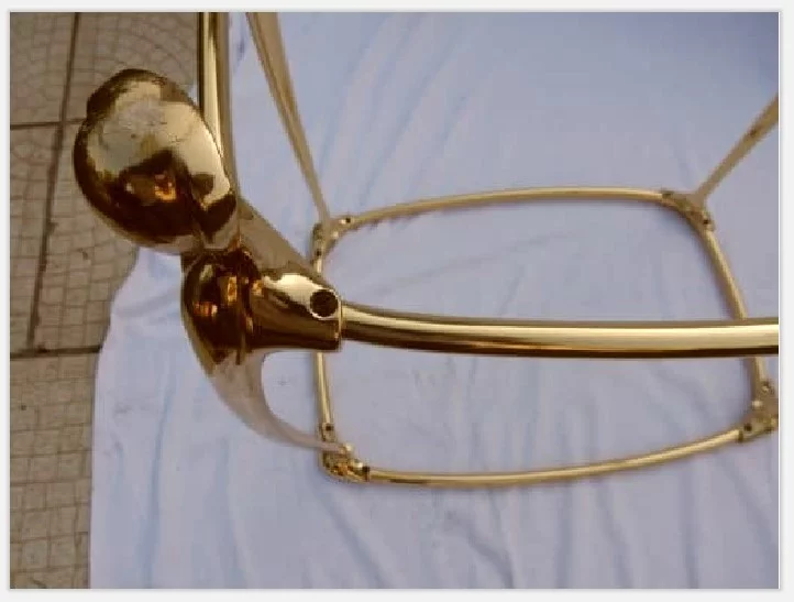 1970/80′ Pair of Gilt Bronze Tables with 2 Levels Art Nouveau Style Glass and Opaline Tops