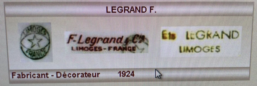 1924′ Limoges Service 73 Pieces F Legrand 1924